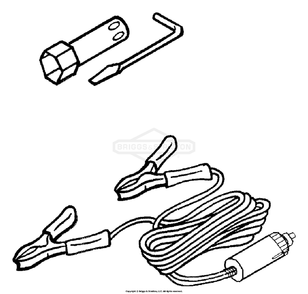 Tools And Dc Voltage Cable Diagram and Parts List for 1953-2  Briggs and Stratton Generator